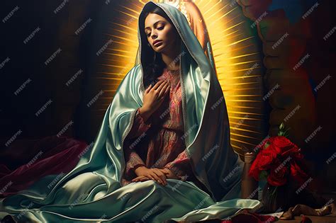   El Lienzo de la Virgen de Guadalupe: Una Explosión de Color y Devoción Divina en la Pintura del Siglo XII